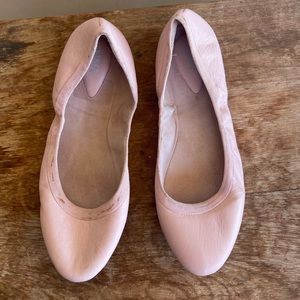 BLOCH Comfortable Light Pink Leather Designer Ballet Flats Leather Soles 37 36.5